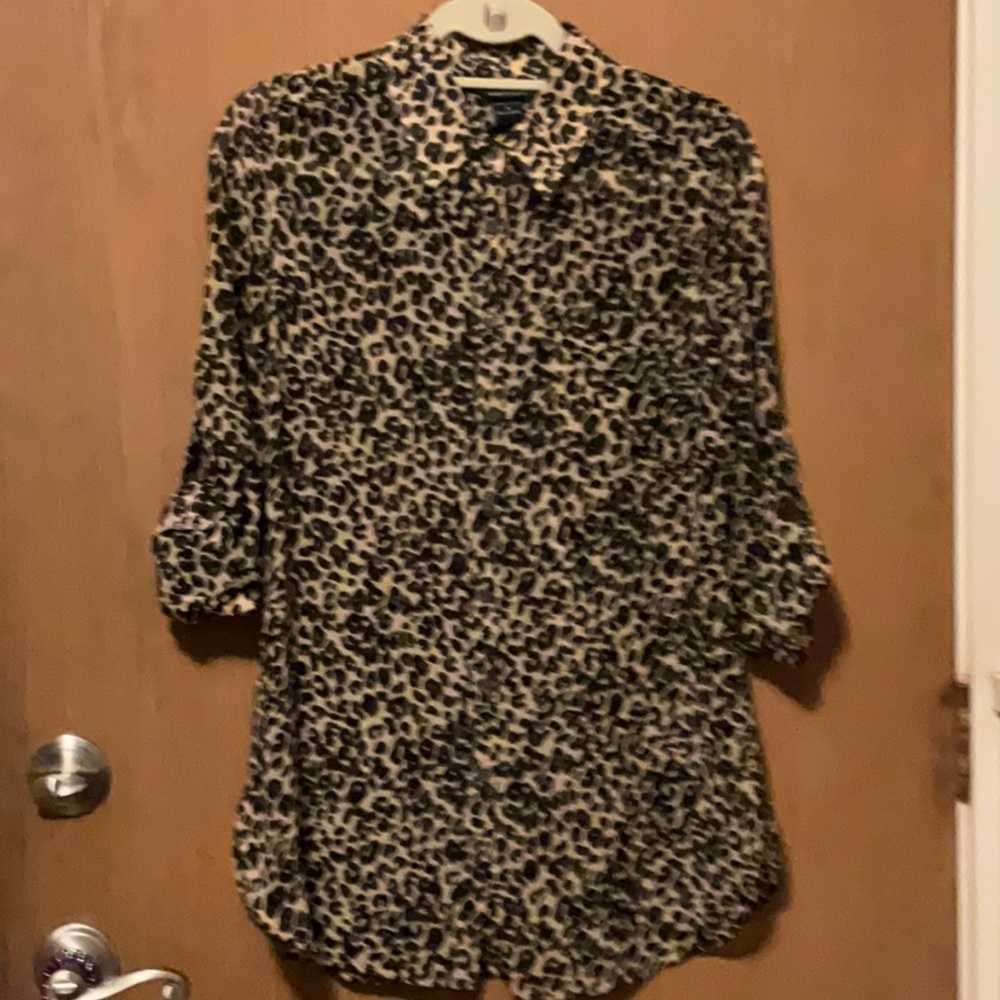 Blouse:  Oversized Button Down, Print